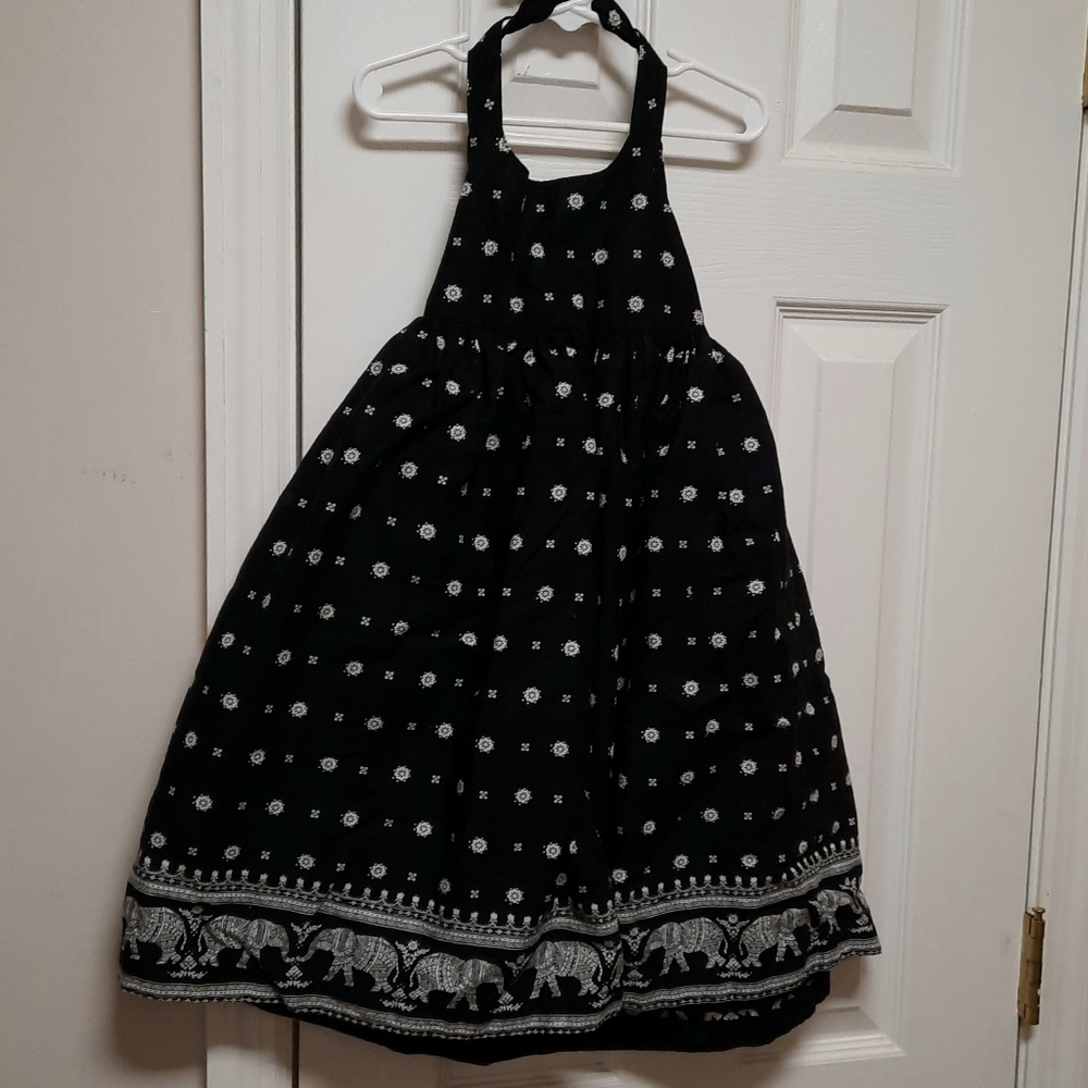 5T Old Navy dress, halter top, black and white